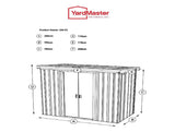 YARDMASTER Pent Metal Garden Shed 104PZ