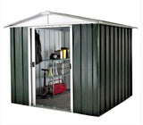 YARDMASTER The NO1 Emerald Deluxe Apex Metal Garden Shed Size 6'8"Wide x 4'6"Deep