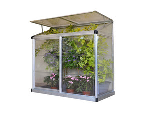 PALRAM Lean to Grow House 4ft x 2 ft Silver