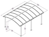 PALRAM "ARCADIA" 5000 Carport - Modern & Stylish Multi Purpose Cover