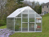 PALRAM Essence Poly-carbonate Greenhouse in Silver - 8ft Wide x 12ft Depth
