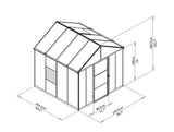 PALRAM Glory Premium Greenhouses Alloy Frame, Poly-carbonate Panels
