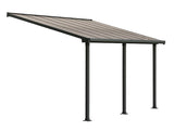 PALRAM "OLYMPIA" 100% UV Protected Patio Cover in Grey