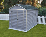 PALRAM SkyLight Grey Plastic Garden Shed's with Built in Anti-Slip Floor