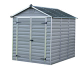 PALRAM SkyLight Grey Plastic Garden Shed's with Built in Anti-Slip Floor