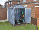 PALRAM SkyLight Grey Plastic Garden Shed's with Built in Anti-Slip Floor