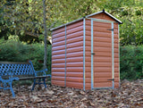 PALRAM SkyLight Amber Plastic Garden Shed's with Built in Anti-Slip Floor