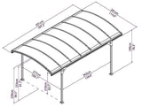 PALRAM "VITORIA" 5000 Carport - Modern & Stylish Durable Multi Purpose Cover